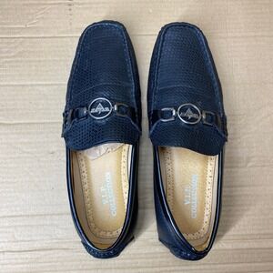 VIP Collection Men's Black Loafers Size 7 Driving Shoes Textured Slip On